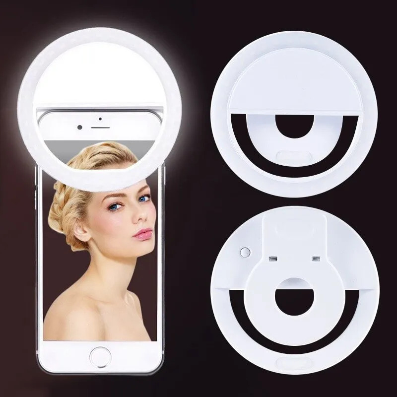 Photography Lighting Professional - USB Rechargeable LED Selfie Ring Light