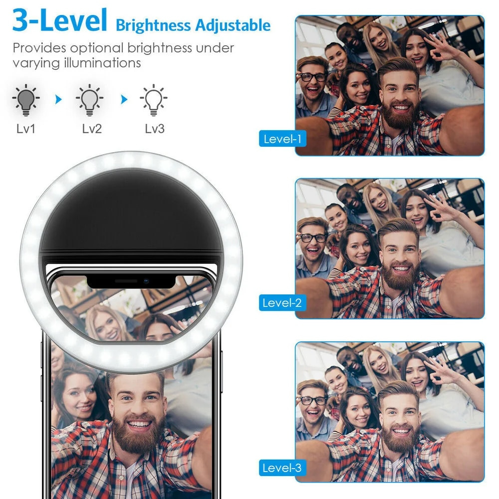 USB Charging LED Selfie Ring L - Photography Lighting Professional recension och pris