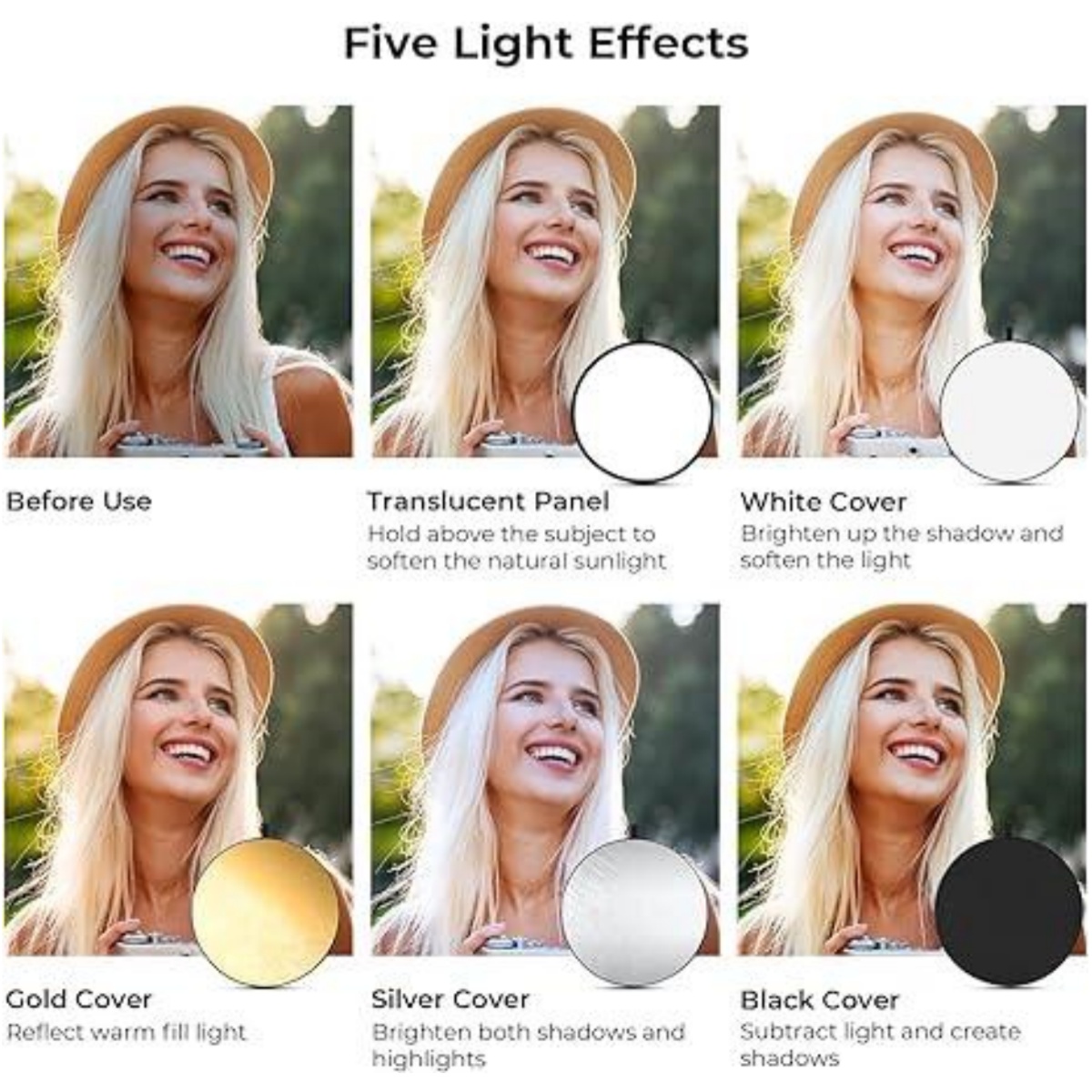 HUANYINGBJB Portable 5 in 1 Ph - Photography Lighting For Outdoors recension och pris